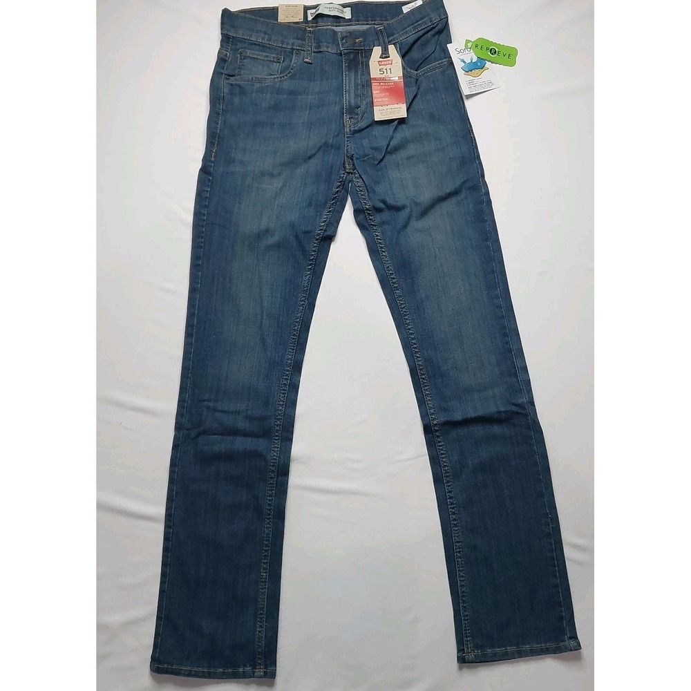 Boys Levi's 511 Slim Fit  Denim Blue Jeans Size 16 Regular 28x28